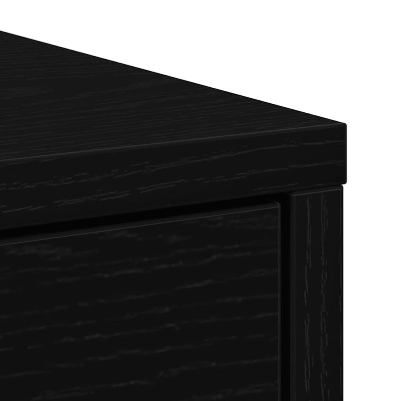 Sideboard mit Schublade Schwarz Eichen-Optik 80x34x76 cm