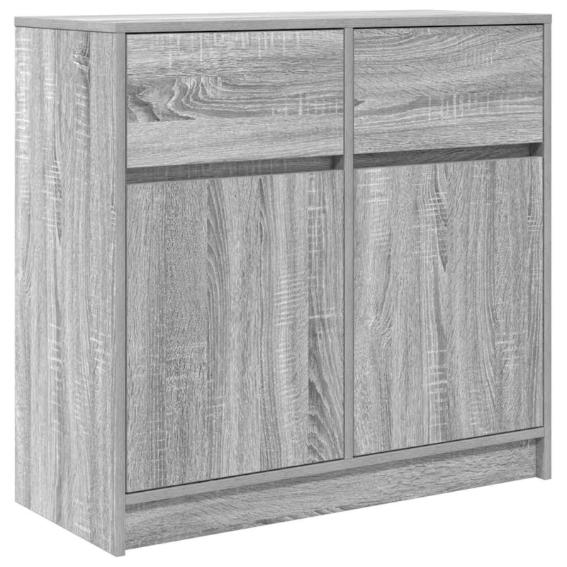 Sideboard mit Schublade Grau Sonoma 80x34x76 cm Holzwerkstoff