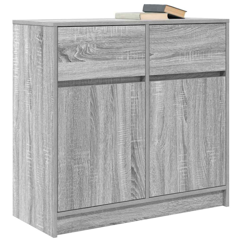 Sideboard mit Schublade Grau Sonoma 80x34x76 cm Holzwerkstoff
