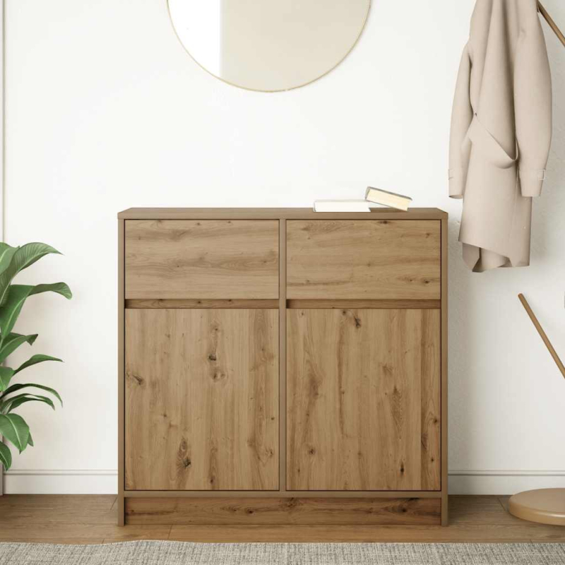 Sideboard mit Schublade Artisan-Eiche 80x34x76 cm Holzwerkstoff