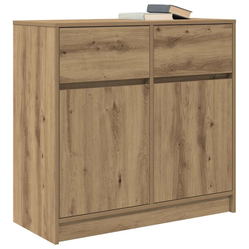 Sideboard mit Schublade Artisan-Eiche 80x34x76 cm Holzwerkstoff