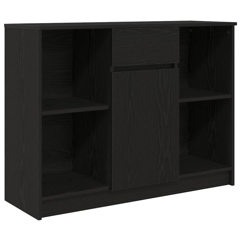 Sideboard mit Schublade Schwarz Eichen-Optik 101x35x76 cm