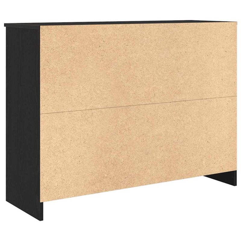 Sideboard mit Schublade Schwarz Eichen-Optik 101x35x76 cm