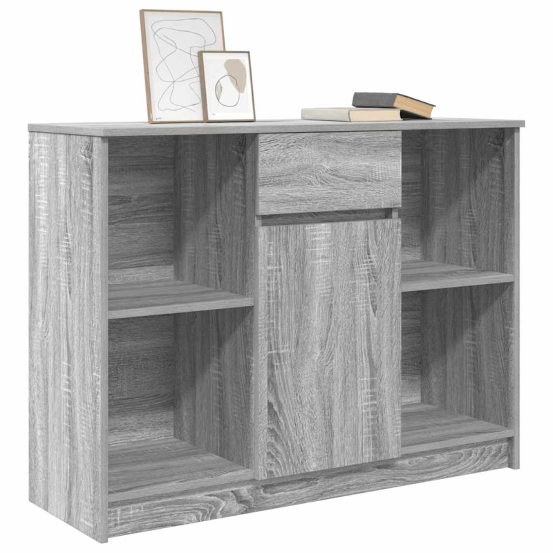 Sideboard mit Schublade Grau Sonoma 101x35x76 cm Holzwerkstoff