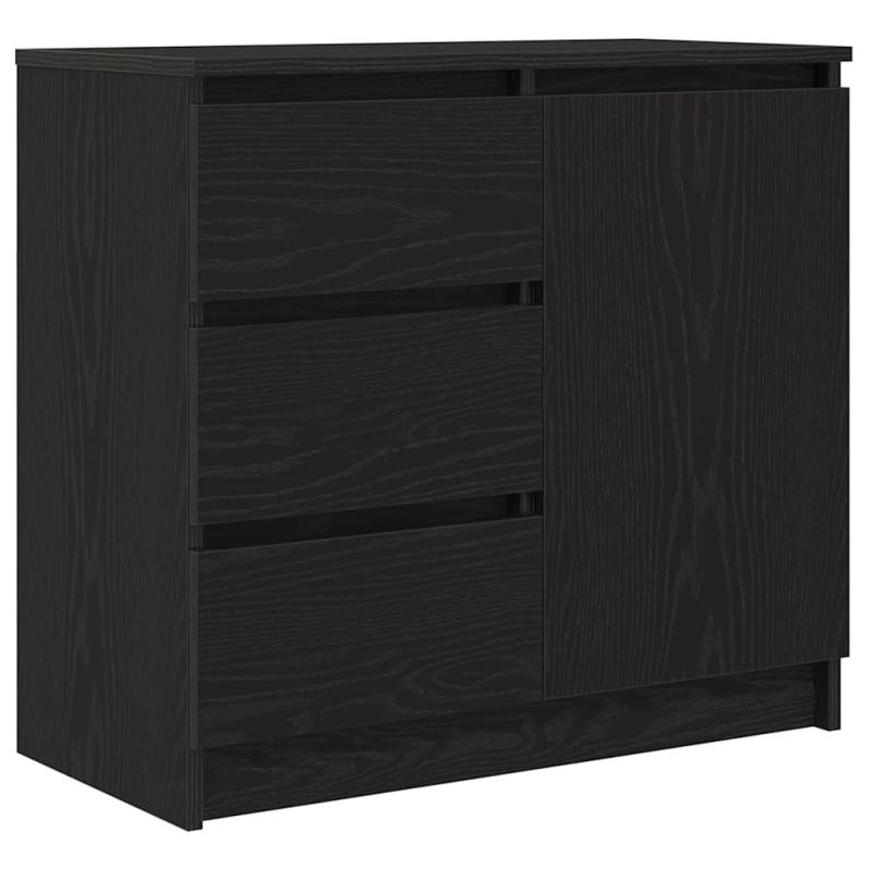 Sideboard mit Schublade Schwarz Eichen-Optik 71x35x65 cm