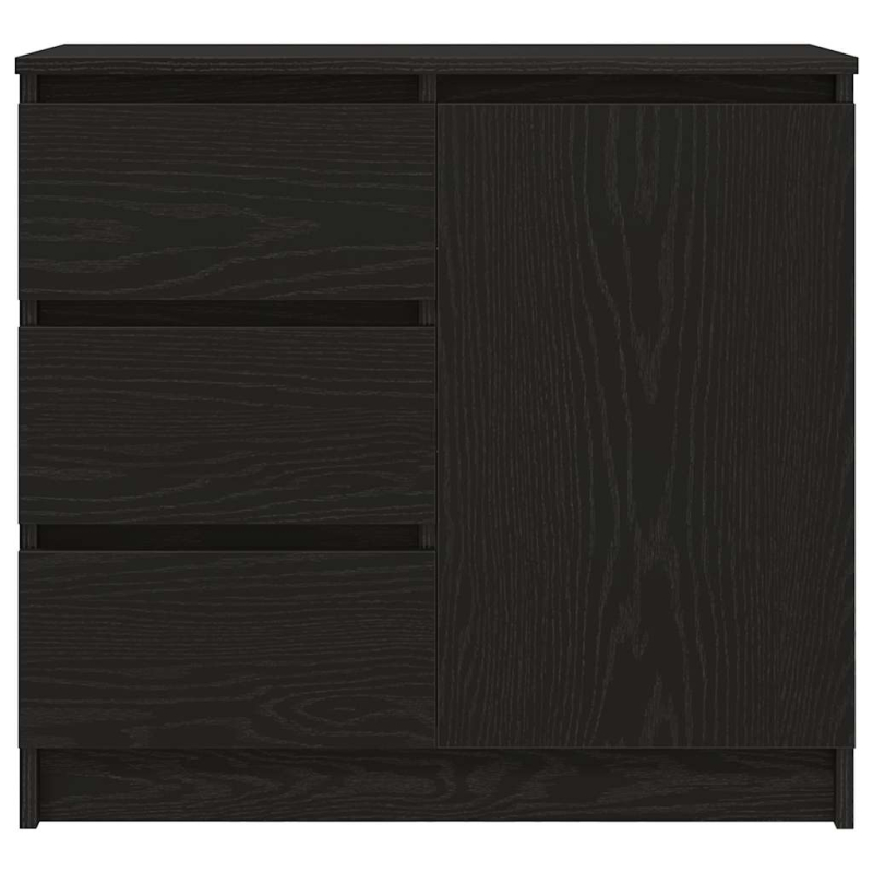 Sideboard mit Schublade Schwarz Eichen-Optik 71x35x65 cm