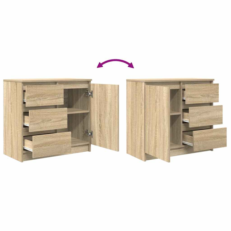 Sideboard mit Schublade Sonoma-Eiche 71x35x65 cm Holzwerkstoff
