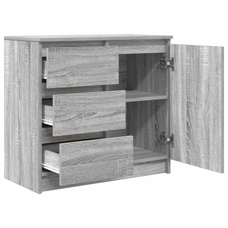 Sideboard mit Schublade Grau Sonoma 71x35x65 cm Holzwerkstoff