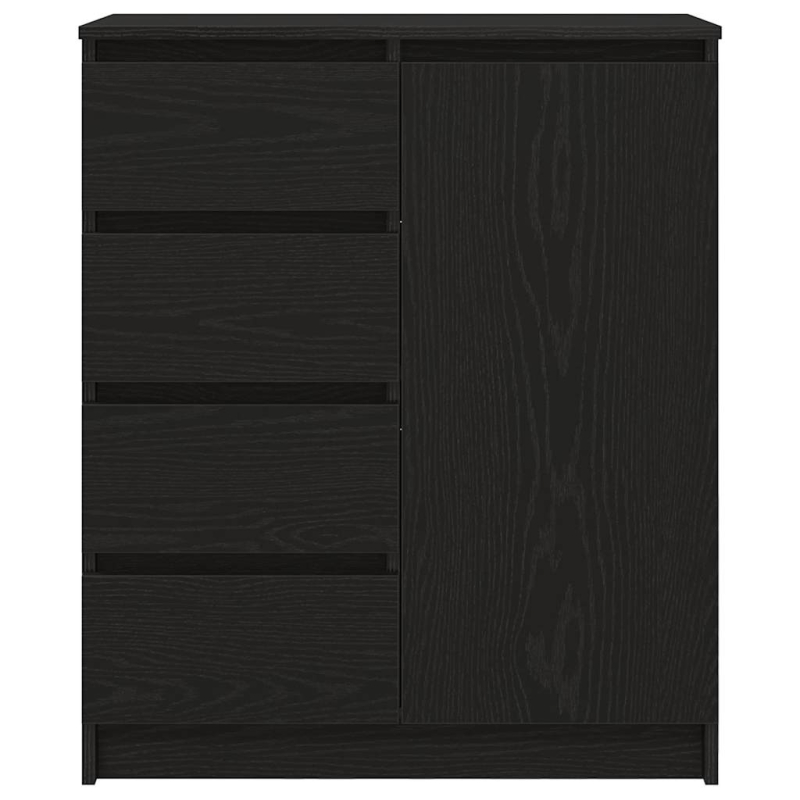 Sideboard mit Schubladen Schwarz Eichen-Optik 71x35x84 cm