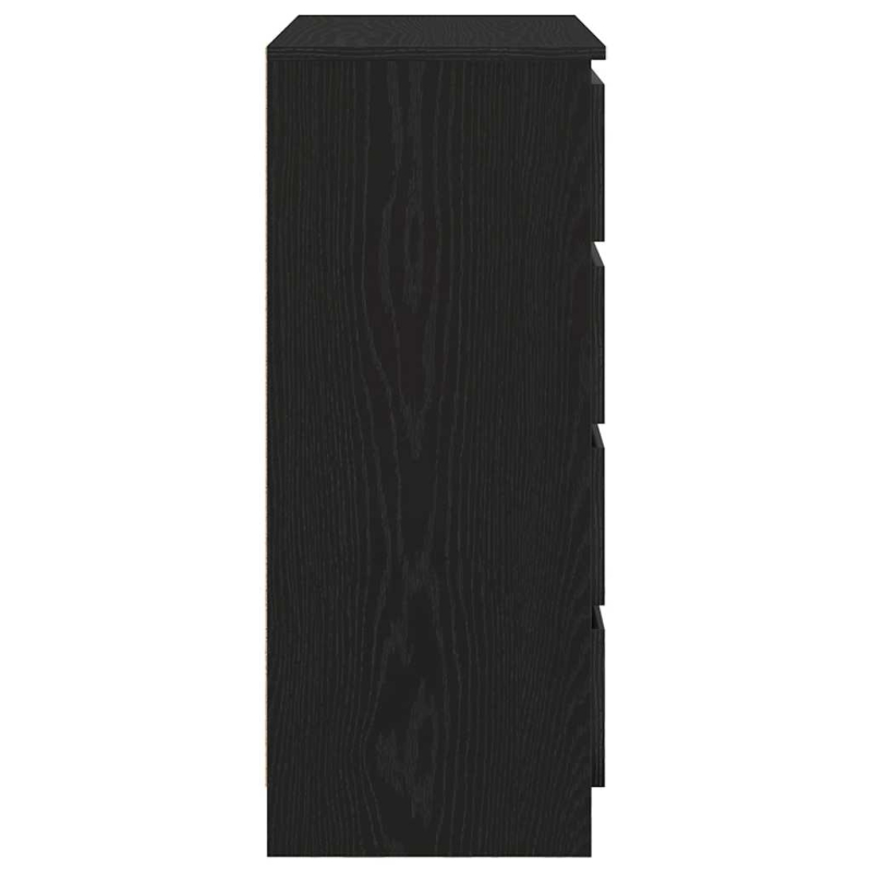 Sideboard mit Schubladen Schwarz Eichen-Optik 71x35x84 cm