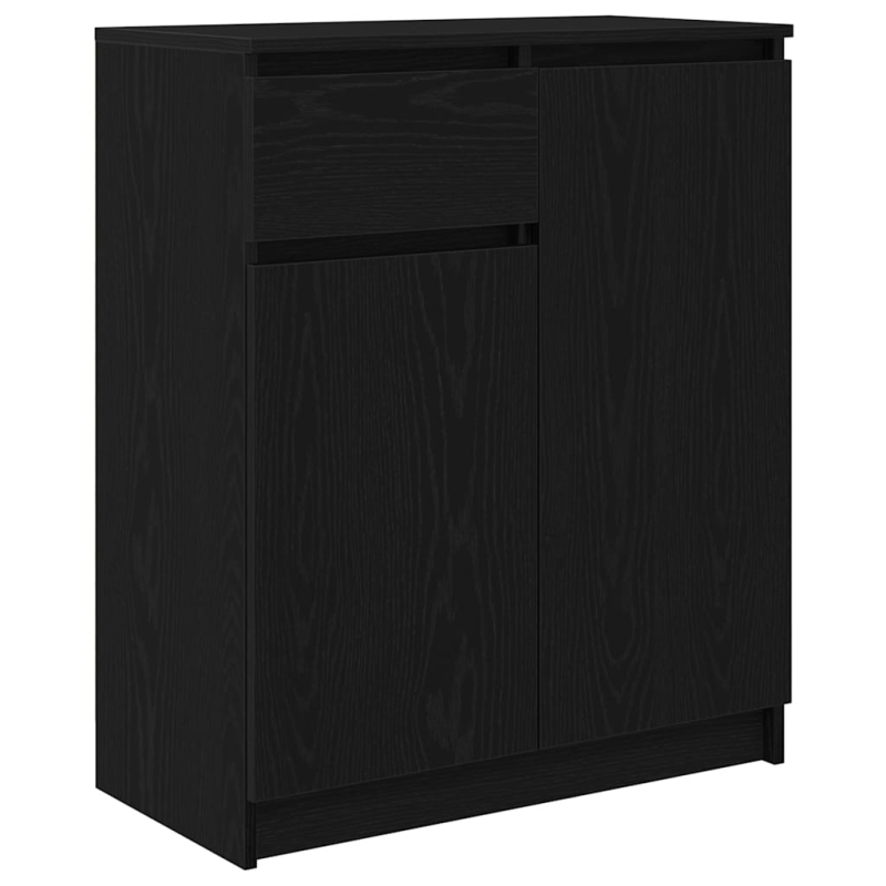 Sideboard mit Schublade Schwarz Eichen-Optik 71x35x84 cm