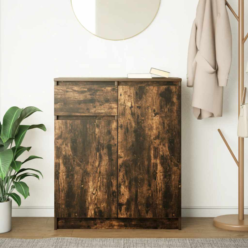 Sideboard mit Schublade Räuchereiche 71x35x84 cm Holzwerkstoff