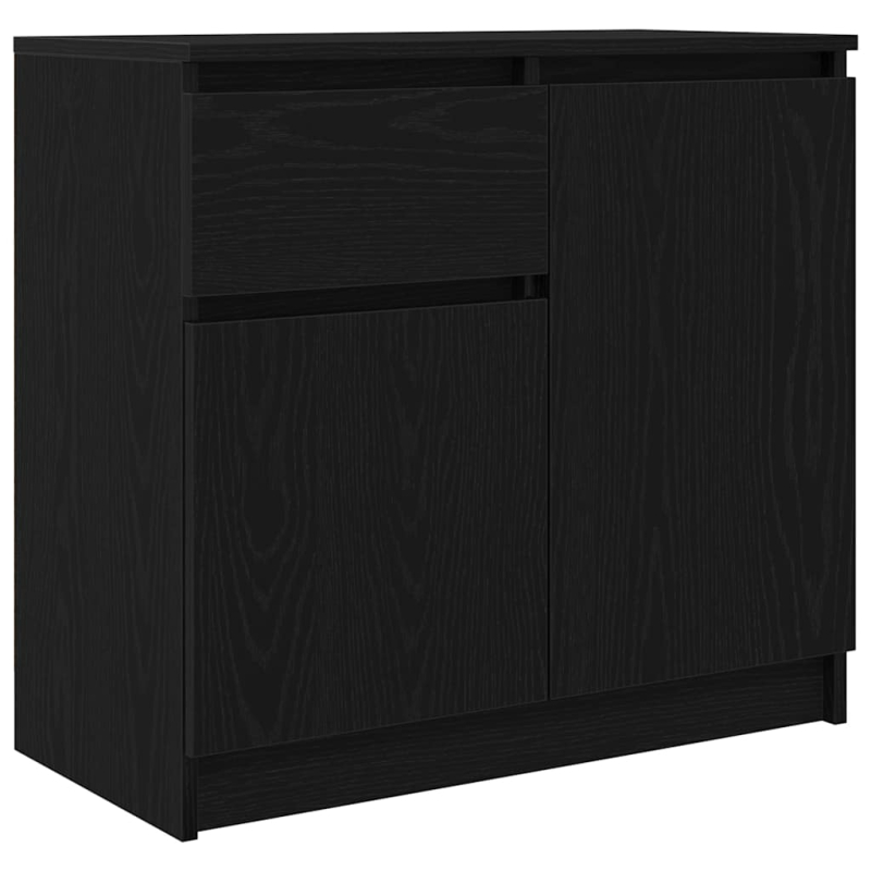 Sideboard mit Schublade Schwarz Eichen-Optik 71x35x65 cm