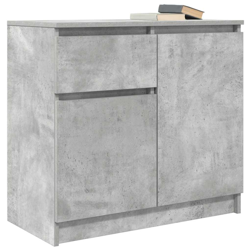 Sideboard mit Schublade Betongrau 71x35x65 cm Holzwerkstoff