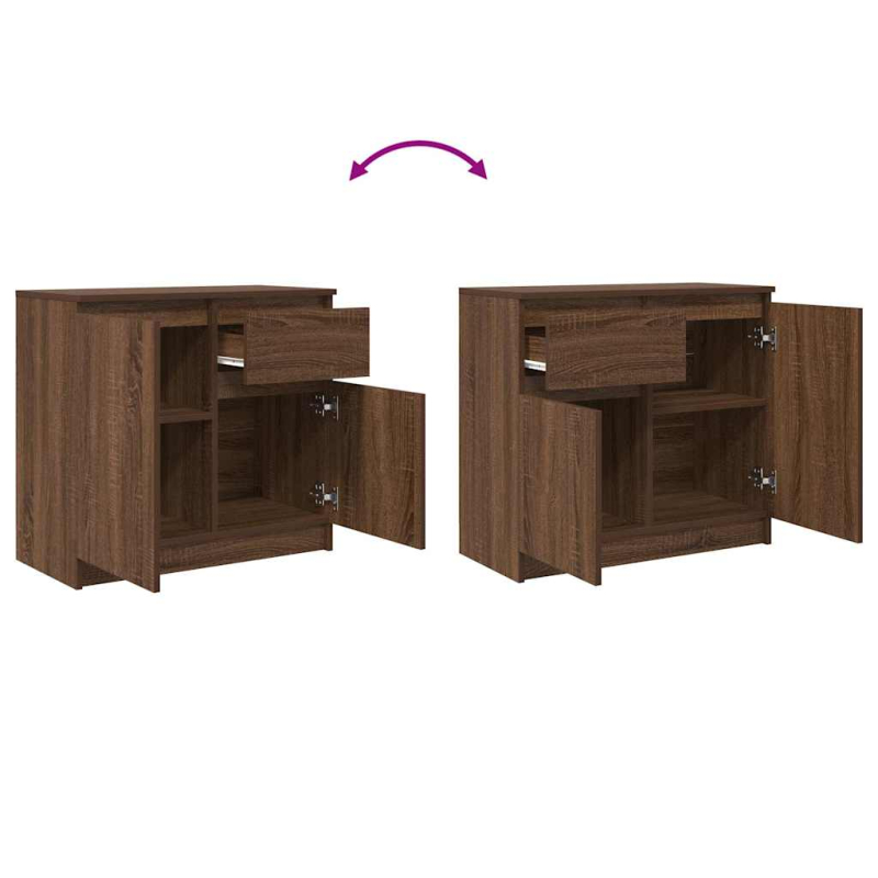 Sideboard mit Schublade Braun Eichen-Optik 71x35x65 cm