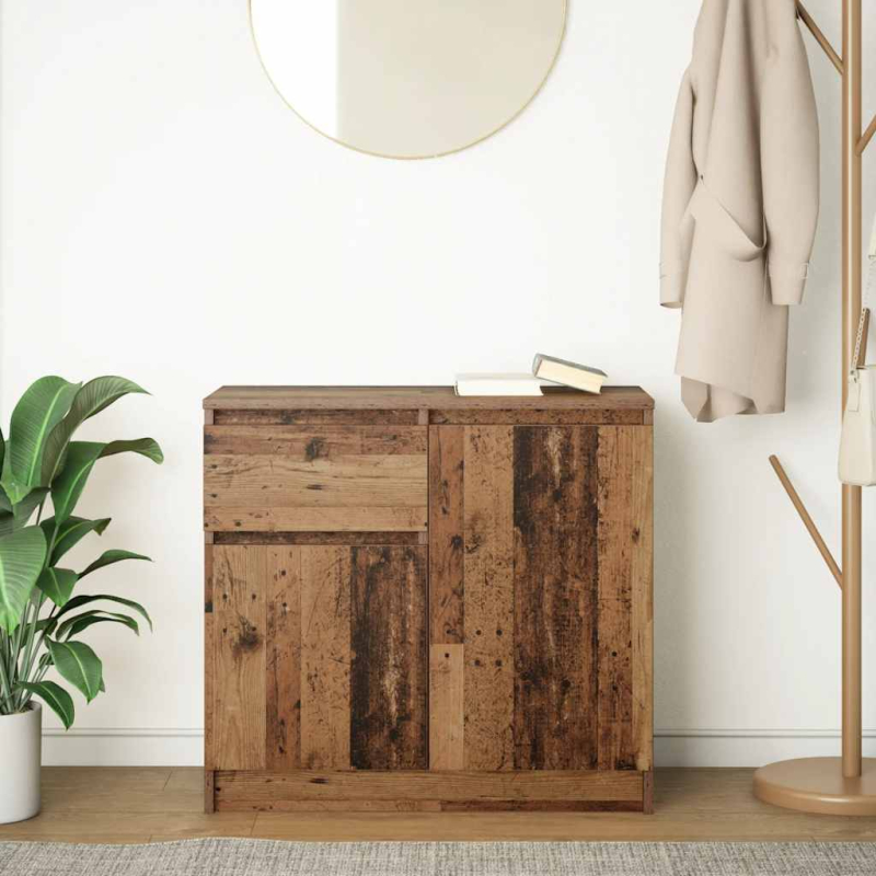 Sideboard mit Schublade Altholz-Optik 71x35x65 cm Holzwerkstoff