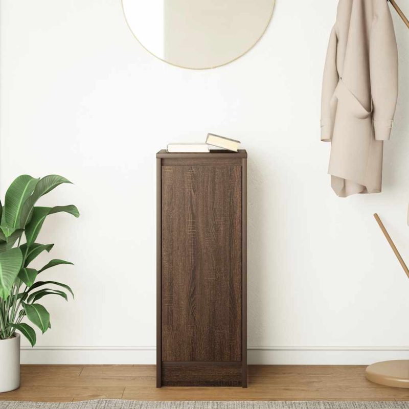 Sideboard Braun Eichen-Optik 29,5x34x76 cm Holzwerkstoff