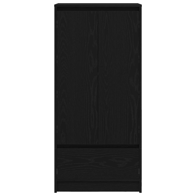 Schrank mit Schublade Schwarz Eichen-Optik 55,5x34x119,5 cm