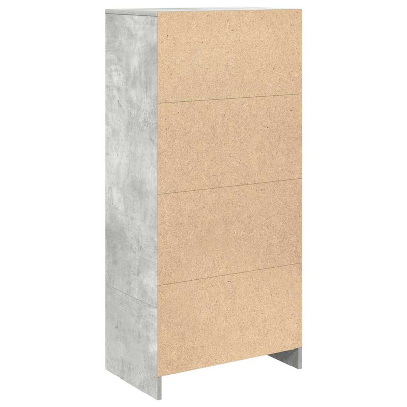 Schrank mit Schublade Betongrau 55,5x34x119,5 cm Holzwerkstoff