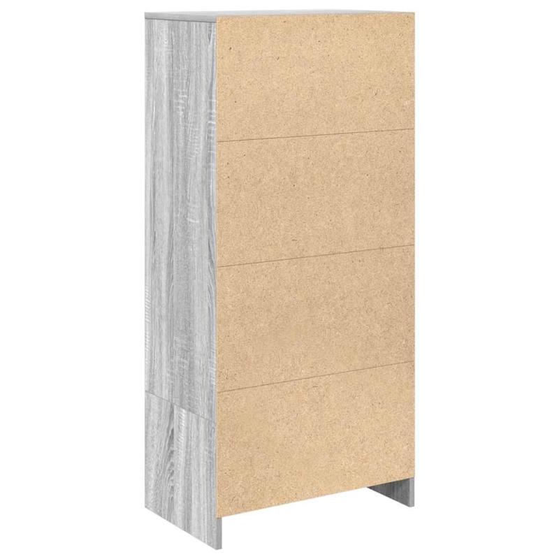 Schrank mit Schublade Grau Sonoma 55,5x34x119,5cm Holzwerkstoff