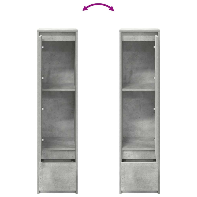 Highboard Betongrau 29,5x34x119,5 cm Holzwerkstoff