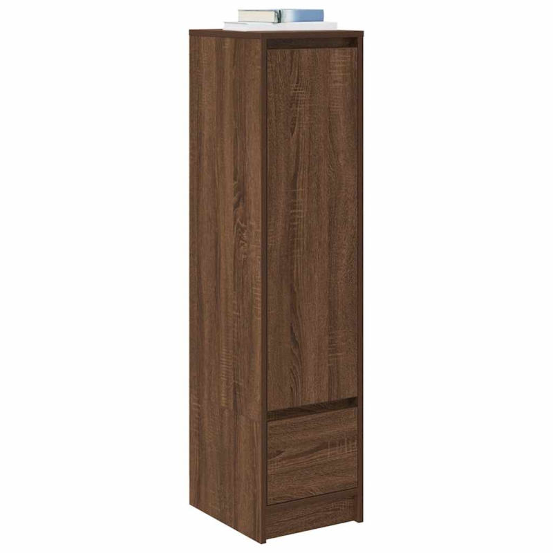 Highboard Braun Eichen-Optik 29,5x34x119,5 cm Holzwerkstoff