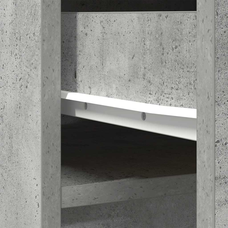 Highboard Betongrau 37,5x35x180 cm Holzwerkstoff