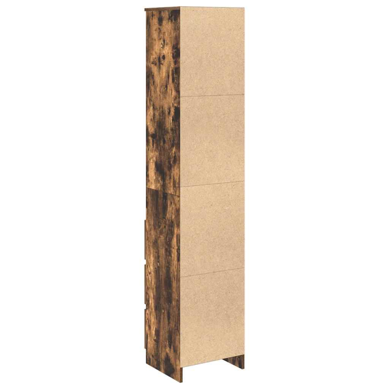 Highboard Räuchereiche 37,5x35x180 cm Holzwerkstoff