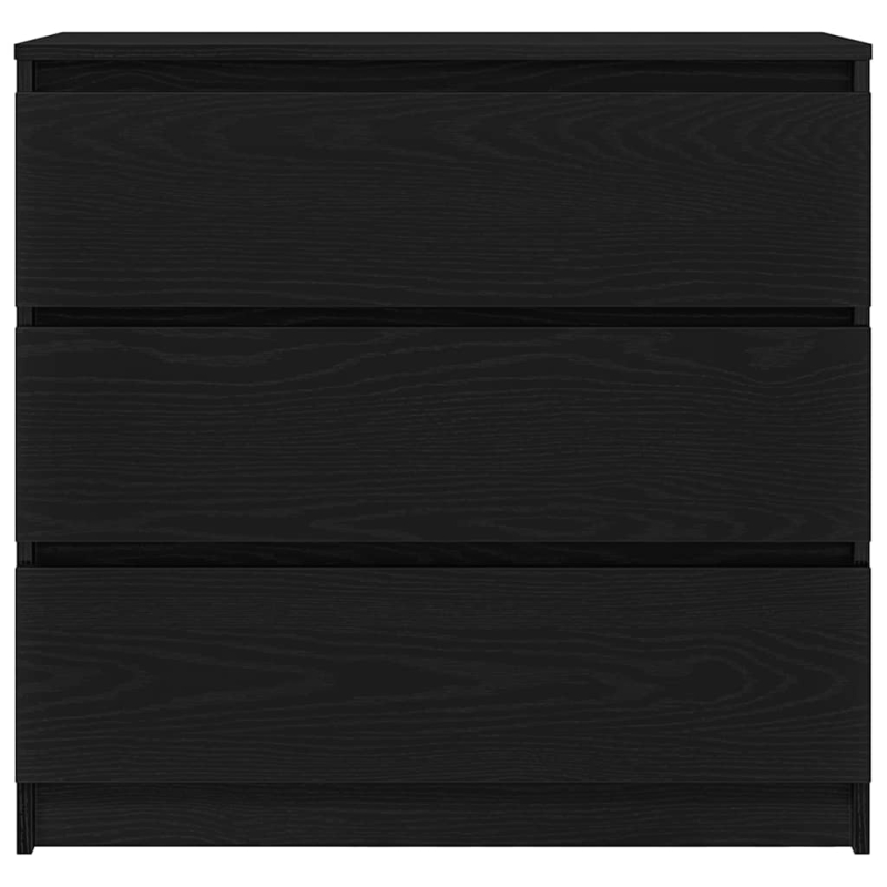 Sideboard Schwarz Eichen-Optik 80x35x76 cm Holzwerkstoff