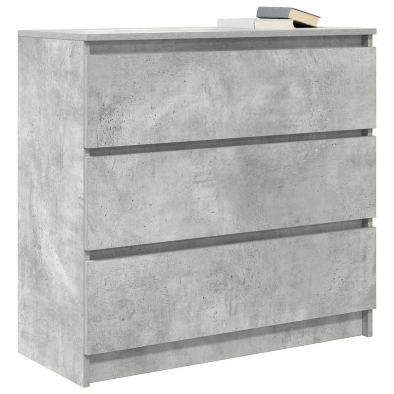 Sideboard Betongrau 80x35x76 cm Holzwerkstoff