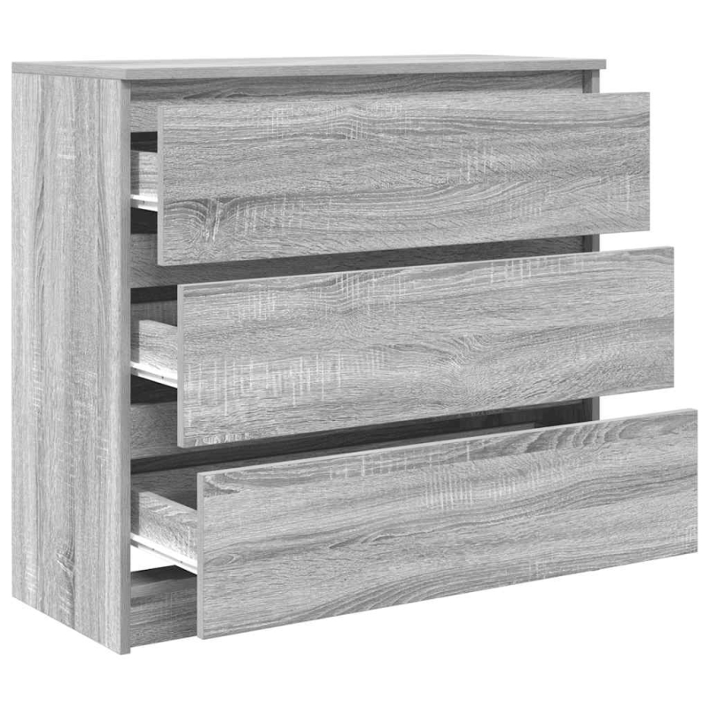 Sideboard Grau Sonoma 80x35x76 cm Holzwerkstoff