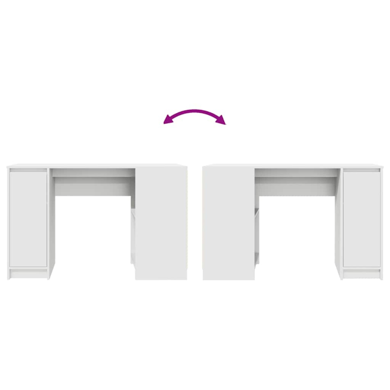 Schreibtisch Weiß 120x42x76 cm Holzwerkstoff