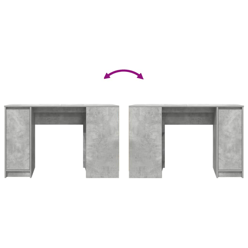 Schreibtisch Betongrau 120x42x76 cm Holzwerkstoff