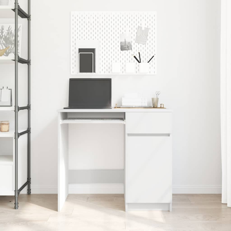Schreibtisch Weiß 86x49x76 cm Holzwerkstoff