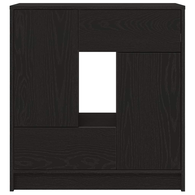 Sideboard mit Schubladen und Türen Schwarz Eichen-Optik