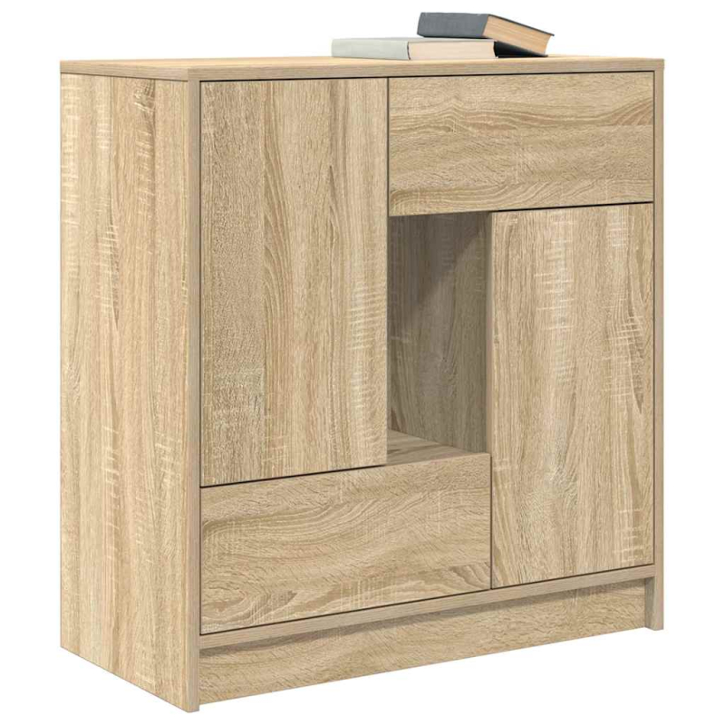 Sideboard mit Schubladen und Türen Sonoma-Eiche 70,5x34x74,5 cm