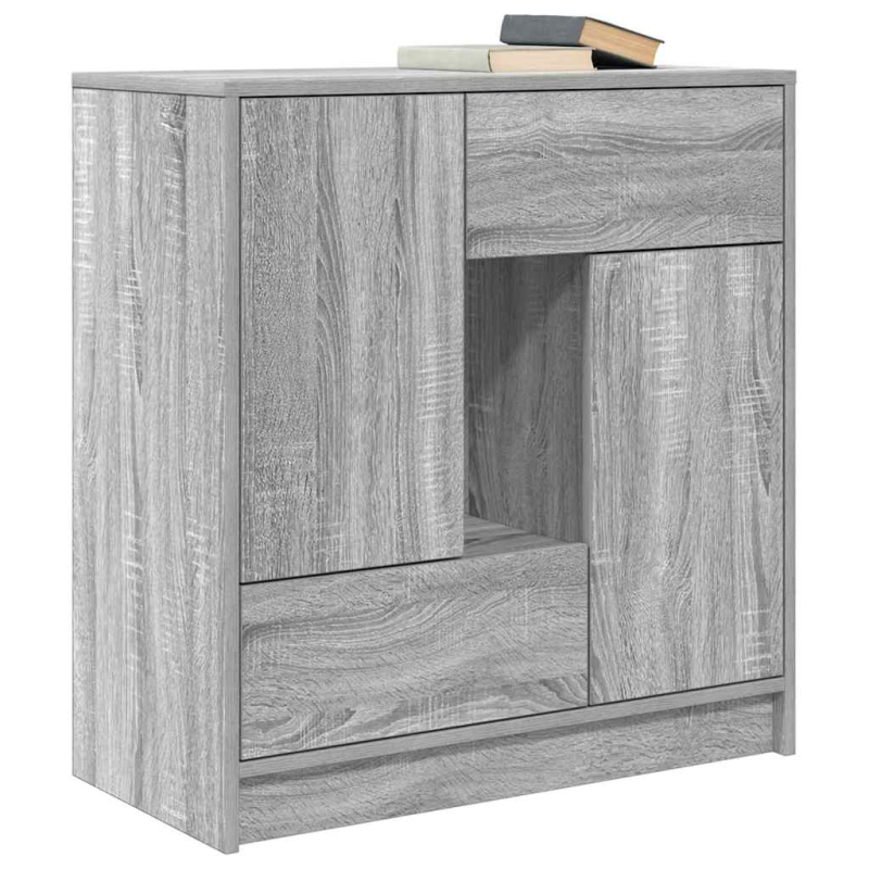 Sideboard mit Schubladen und Türen Grau Sonoma 70,5x34x74,5 cm