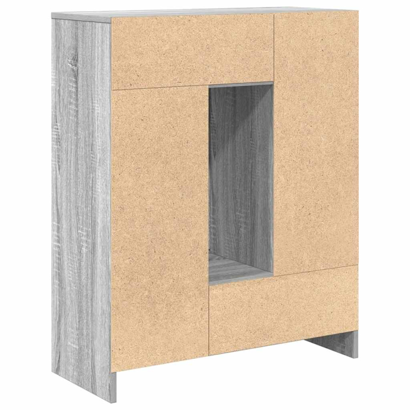 Sideboard mit Schubladen und Türen Grau Sonoma 73x31x90 cm
