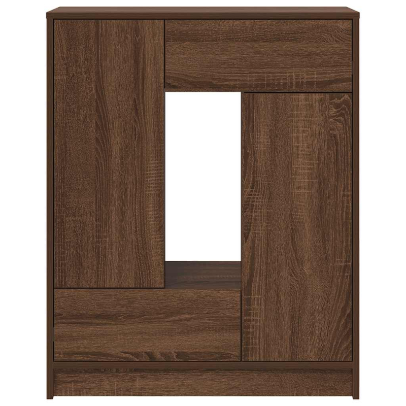 Sideboard mit Schubladen Türen Braun Eichen-Optik 73x31x90 cm