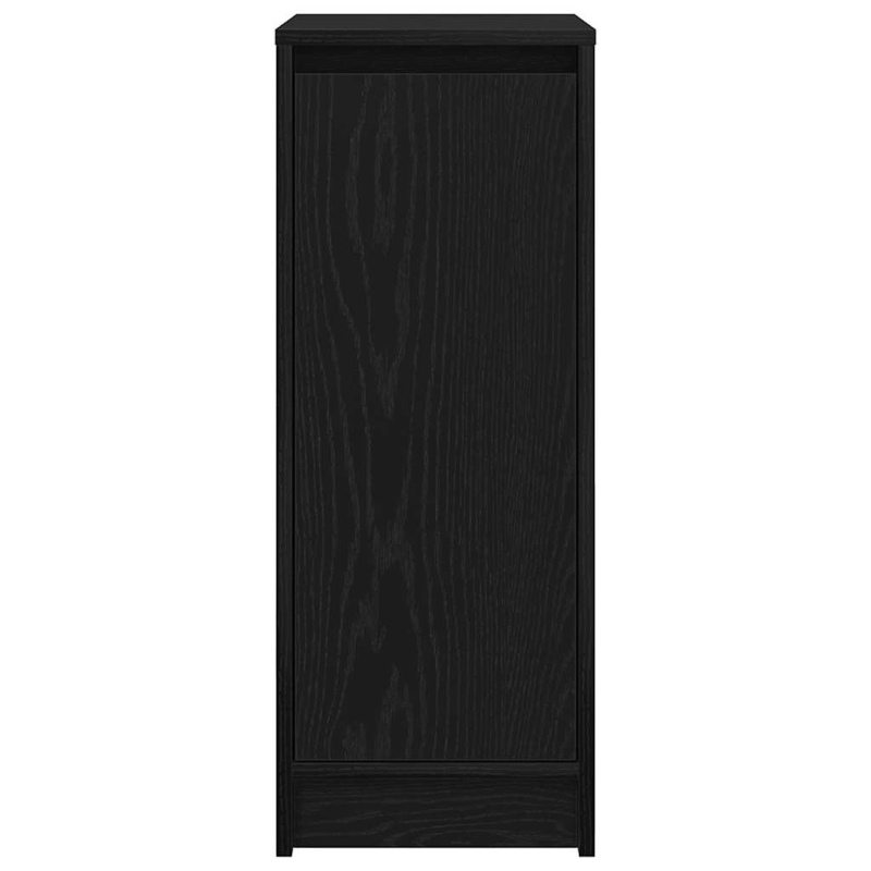 Schuhschrank Schwarz Eichen-Optik 29,5x34x76 cm Holzwerkstoff