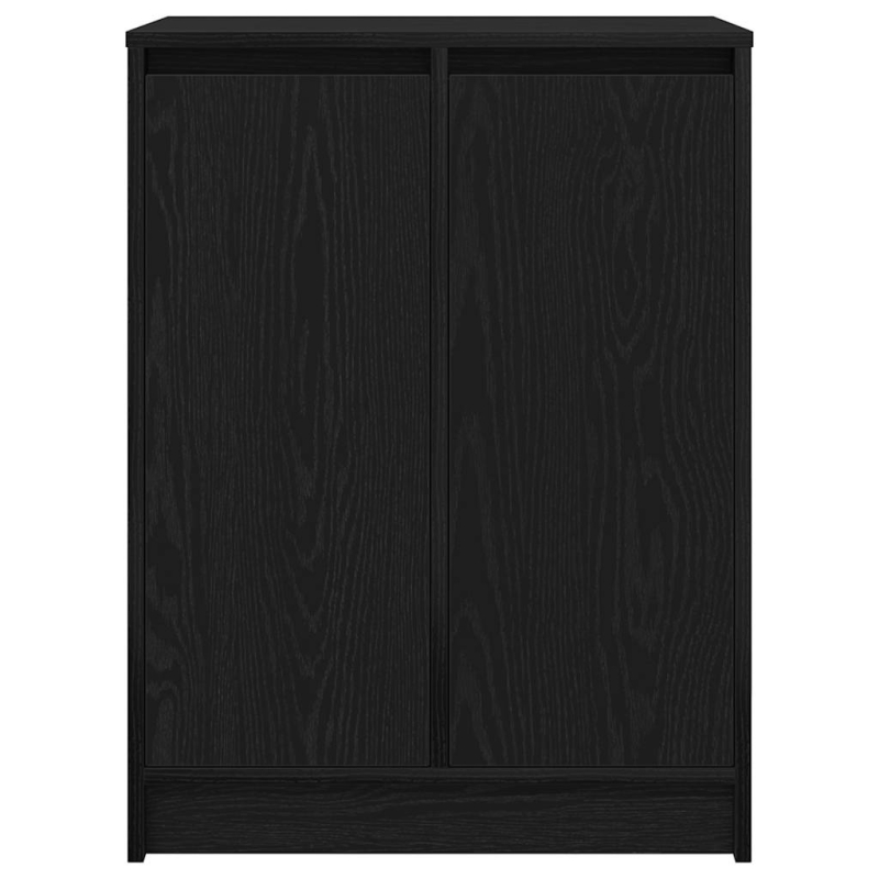 Schuhschrank Schwarz Eichen-Optik 57x34x76 cm Holzwerkstoff