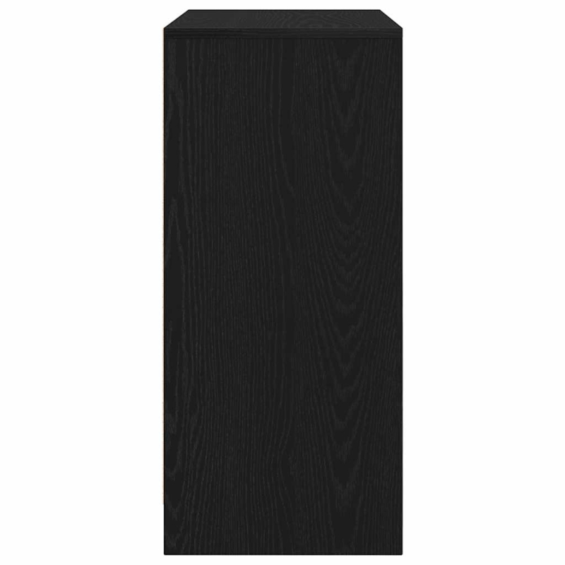 Schuhschrank Schwarz Eichen-Optik 57x34x76 cm Holzwerkstoff