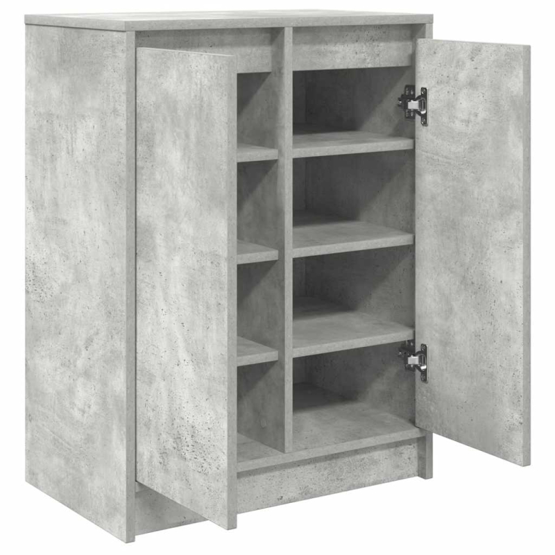 Schuhschrank Betongrau 57x34x76 cm Holzwerkstoff