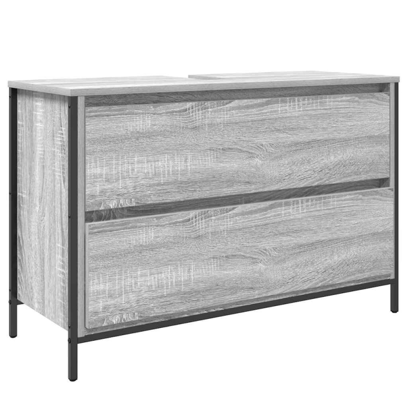 Waschbeckenunterschrank mit Schubladen Grau Sonoma 90x34,5x60cm