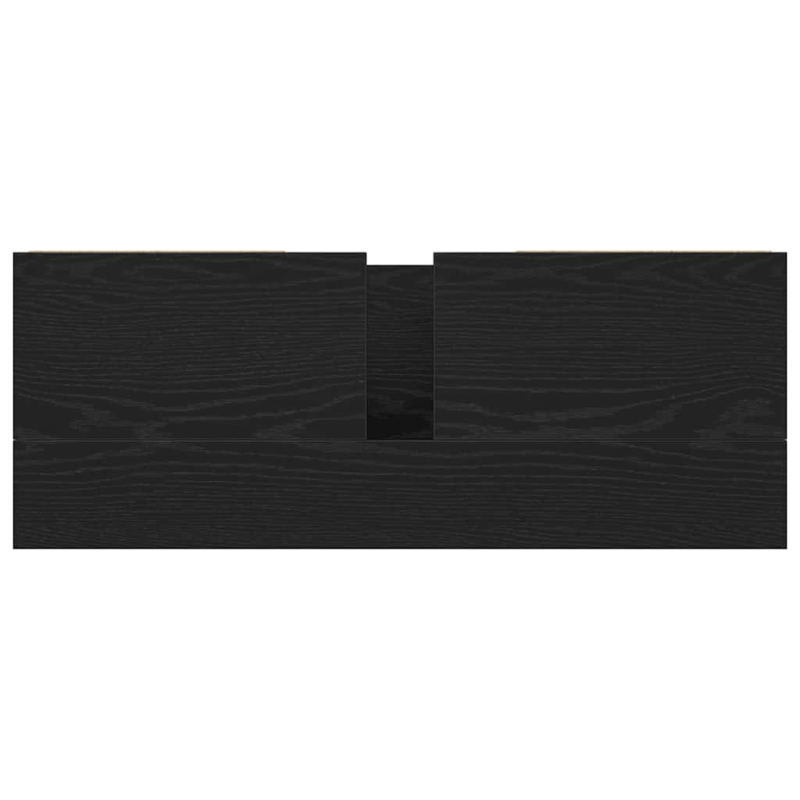 Waschbeckenunterschrank mit Schubladen Schwarz Eichen-Optik