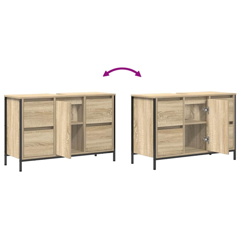 Waschbeckenunterschrank mit Schubladen Sonoma-Eiche