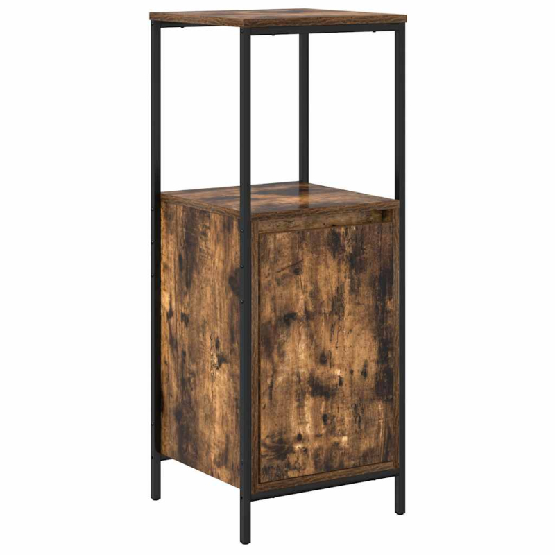 Badschrank mit Regalen Räuchereiche 36x35x95 cm