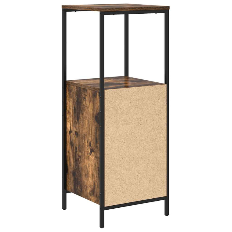 Badschrank mit Regalen Räuchereiche 36x35x95 cm