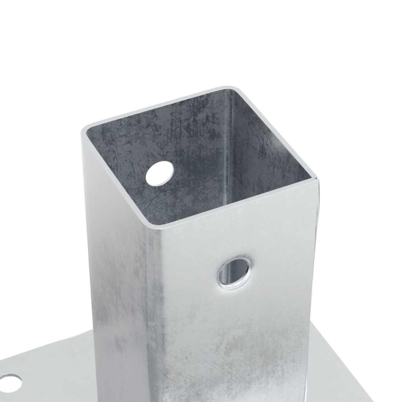 Pfostenträger Quadratisch 12 Stk. Silber 71x71mm Stahl Verzinkt