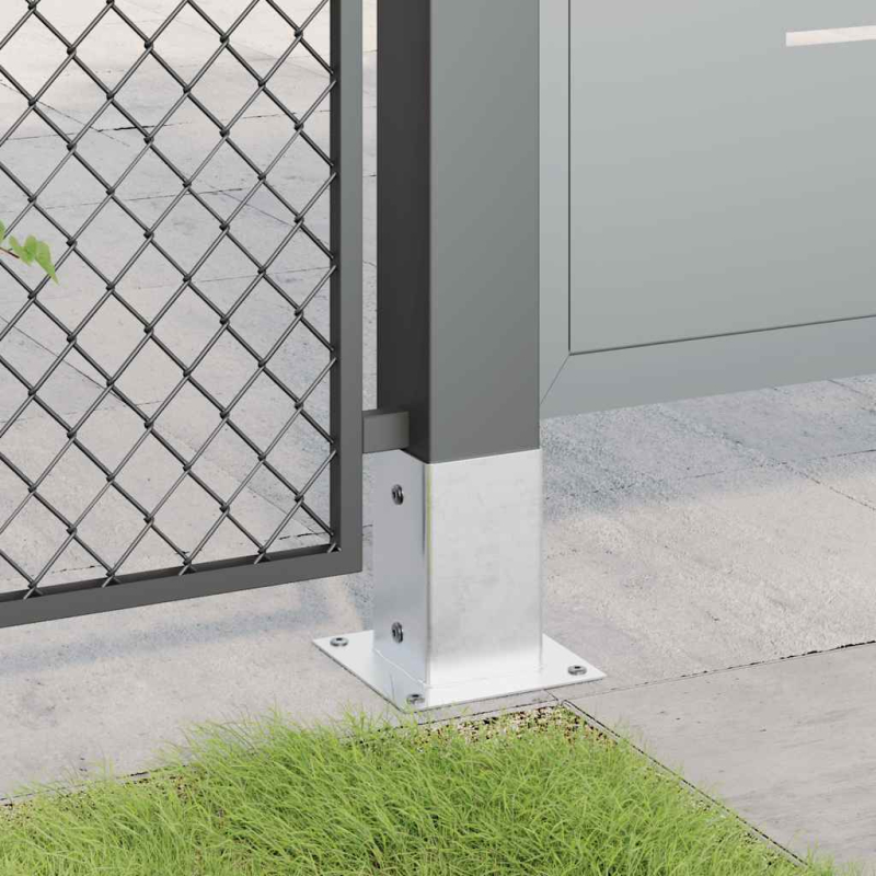 Pfostenträger Quadratisch 12 Stk. Silber 81x81mm Stahl Verzinkt